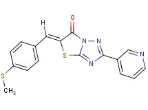 5-[4-(methylthio)benzylidene]-2-(3-pyridinyl)[1,3]thiazolo[3,2-b][1,2,4]triazol-6(5H)-one