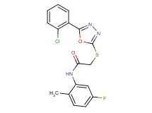 2-{[5-(2-chlorophenyl)-1,3,4-oxadiazol-2-yl]thio}-N-(5-fluoro-2-methylphenyl)acetamide
