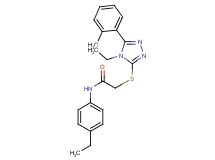 2-{[4-ethyl-5-(2-methylphenyl)-4H-1,2,4-triazol-3-yl]thio}-N-(4-ethylphenyl)acetamide