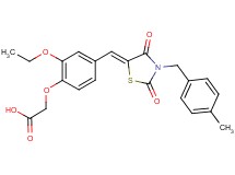 (2-ethoxy-4-{[3-(4-methylbenzyl)-2,4-dioxo-1,3-thiazolidin-5-ylidene]methyl}phenoxy)acetic acid