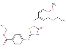 ethyl 4-{[5-(3-ethoxy-4-methoxybenzylidene)-4-oxo-1,3-thiazolidin-2-ylidene]amino}benzoate