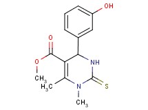methyl 4-(3-hydroxyphenyl)-1,6-dimethyl-2-thioxo-1,2,3,4-tetrahydro-5-pyrimidinecarboxylate