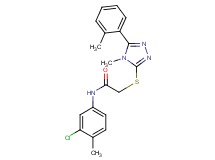 N-(3-chloro-4-methylphenyl)-2-{[4-methyl-5-(2-methylphenyl)-4H-1,2,4-triazol-3-yl]thio}acetamide