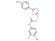 N-(3-chloro-4-methylphenyl)-2-{[5-(4-methylphenyl)-1,3,4-oxadiazol-2-yl]thio}acetamide