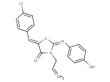 3-allyl-5-(4-chlorobenzylidene)-2-[(4-hydroxyphenyl)imino]-1,3-thiazolidin-4-one