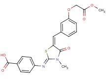 4-({5-[3-(2-methoxy-2-oxoethoxy)benzylidene]-3-methyl-4-oxo-1,3-thiazolidin-2-ylidene}amino)benzoic acid