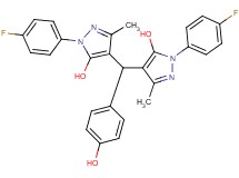 4,4'-[(4-hydroxyphenyl)methylene]bis[1-(4-fluorophenyl)-3-methyl-1H-pyrazol-5-ol]