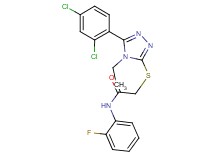 2-{[5-(2,4-dichlorophenyl)-4-ethyl-4H-1,2,4-triazol-3-yl]thio}-N-(2-fluorophenyl)acetamide
