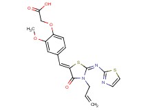(4-{[3-allyl-4-oxo-2-(1,3-thiazol-2-ylimino)-1,3-thiazolidin-5-ylidene]methyl}-2-methoxyphenoxy)acetic acid