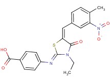 4-{[3-ethyl-5-(4-methyl-3-nitrobenzylidene)-4-oxo-1,3-thiazolidin-2-ylidene]amino}benzoic acid