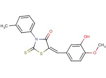 5-(3-hydroxy-4-methoxybenzylidene)-3-(3-methylphenyl)-2-thioxo-1,3-thiazolidin-4-one