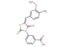 3-[5-(3-methoxy-4-methylbenzylidene)-4-oxo-2-thioxo-1,3-thiazolidin-3-yl]benzoic acid