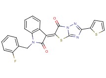 1-(2-fluorobenzyl)-3-[6-oxo-2-(2-thienyl)[1,3]thiazolo[3,2-b][1,2,4]triazol-5(6H)-ylidene]-1,3-dihydro-2H-indol-2-one