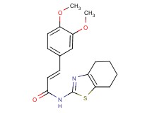 3-(3,4-dimethoxyphenyl)-N-(4,5,6,7-tetrahydro-1,3-benzothiazol-2-yl)acrylamide