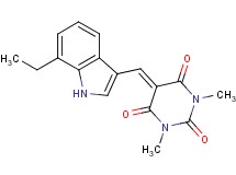 5-[(7-ethyl-1H-indol-3-yl)methylene]-1,3-dimethyl-2,4,6(1H,3H,5H)-pyrimidinetrione