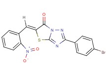 2-(4-bromophenyl)-5-(2-nitrobenzylidene)[1,3]thiazolo[3,2-b][1,2,4]triazol-6(5H)-one