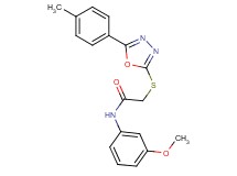 N-(3-methoxyphenyl)-2-{[5-(4-methylphenyl)-1,3,4-oxadiazol-2-yl]thio}acetamide