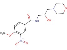 N-[2-hydroxy-3-(4-morpholinyl)propyl]-4-methoxy-3-nitrobenzamide