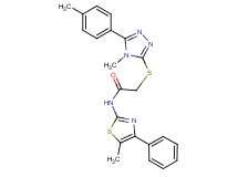 2-{[4-methyl-5-(4-methylphenyl)-4H-1,2,4-triazol-3-yl]thio}-N-(5-methyl-4-phenyl-1,3-thiazol-2-yl)acetamide