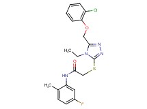 2-({5-[(2-chlorophenoxy)methyl]-4-ethyl-4H-1,2,4-triazol-3-yl}thio)-N-(5-fluoro-2-methylphenyl)acetamide