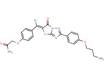 2-(4-{[2-(4-butoxyphenyl)-6-oxo[1,3]thiazolo[3,2-b][1,2,4]triazol-5(6H)-ylidene]methyl}phenoxy)acetamide
