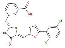 3-[(5-{[5-(2,5-dichlorophenyl)-2-furyl]methylene}-4-oxo-1,3-thiazolidin-2-ylidene)amino]benzoic acid