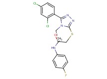 2-{[5-(2,4-dichlorophenyl)-4-ethyl-4H-1,2,4-triazol-3-yl]thio}-N-(4-fluorophenyl)acetamide