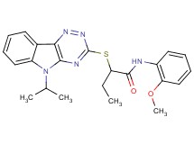 2-[(5-isopropyl-5H-[1,2,4]triazino[5,6-b]indol-3-yl)thio]-N-(2-methoxyphenyl)butanamide