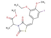 methyl 2-[5-(3-ethoxy-5-iodo-4-methoxybenzylidene)-2,4-dioxo-1,3-thiazolidin-3-yl]propanoate