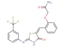 2-{2-[(4-oxo-2-{[3-(trifluoromethyl)phenyl]imino}-1,3-thiazolidin-5-ylidene)methyl]phenoxy}acetamide