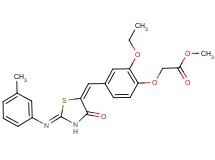 methyl [2-ethoxy-4-({2-[(3-methylphenyl)imino]-4-oxo-1,3-thiazolidin-5-ylidene}methyl)phenoxy]acetate