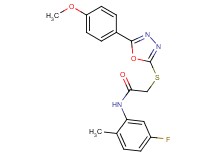 N-(5-fluoro-2-methylphenyl)-2-{[5-(4-methoxyphenyl)-1,3,4-oxadiazol-2-yl]thio}acetamide