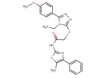 2-{[4-ethyl-5-(4-methoxyphenyl)-4H-1,2,4-triazol-3-yl]thio}-N-(5-methyl-4-phenyl-1,3-thiazol-2-yl)acetamide