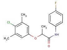 2-(4-chloro-3,5-dimethylphenoxy)-N-(4-fluorophenyl)propanamide