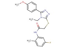 2-{[4-ethyl-5-(4-methoxyphenyl)-4H-1,2,4-triazol-3-yl]thio}-N-(5-fluoro-2-methylphenyl)acetamide