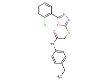 2-{[5-(2-chlorophenyl)-1,3,4-oxadiazol-2-yl]thio}-N-(4-ethylphenyl)acetamide