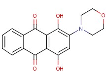 1,4-dihydroxy-2-(4-morpholinyl)anthra-9,10-quinone