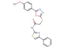 2-{[5-(4-methoxyphenyl)-1,3,4-oxadiazol-2-yl]thio}-N-(4-phenyl-1,3-thiazol-2-yl)acetamide