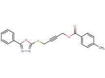 4-[(5-phenyl-1,3,4-oxadiazol-2-yl)thio]-2-butyn-1-yl 4-methylbenzoate