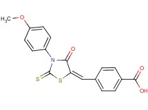 4-{[3-(4-methoxyphenyl)-4-oxo-2-thioxo-1,3-thiazolidin-5-ylidene]methyl}benzoic acid