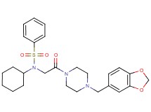 N-[2-(4-Benzo[1,3]dioxol-5-ylmethyl-piperazin-1-yl)-2-oxo-ethyl]-N-cyclohexyl-benzenesulfonamide