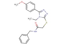 N-benzyl-2-{[4-ethyl-5-(4-methoxyphenyl)-4H-1,2,4-triazol-3-yl]thio}acetamide