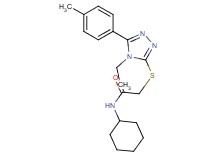 N-cyclohexyl-2-{[4-ethyl-5-(4-methylphenyl)-4H-1,2,4-triazol-3-yl]thio}acetamide