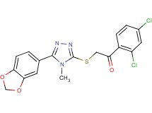 2-{[5-(1,3-benzodioxol-5-yl)-4-methyl-4H-1,2,4-triazol-3-yl]thio}-1-(2,4-dichlorophenyl)ethanone