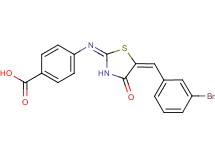 4-{[5-(3-bromobenzylidene)-4-oxo-1,3-thiazolidin-2-ylidene]amino}benzoic acid
