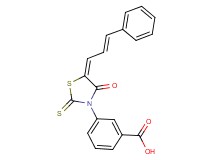 3-[4-oxo-5-(3-phenyl-2-propen-1-ylidene)-2-thioxo-1,3-thiazolidin-3-yl]benzoic acid