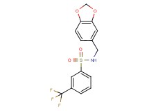 N-(1,3-benzodioxol-5-ylmethyl)-3-(trifluoromethyl)benzenesulfonamide