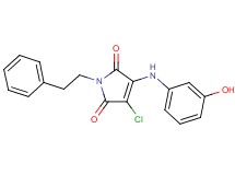 3-chloro-4-[(3-hydroxyphenyl)amino]-1-(2-phenylethyl)-1H-pyrrole-2,5-dione