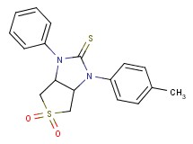 1-(4-methylphenyl)-3-phenyltetrahydro-1H-thieno[3,4-d]imidazole-2(3H)-thione 5,5-dioxide