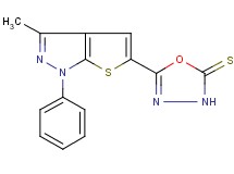 5-(3-methyl-1-phenyl-1H-thieno[2,3-c]pyrazol-5-yl)-1,3,4-oxadiazole-2(3H)-thione